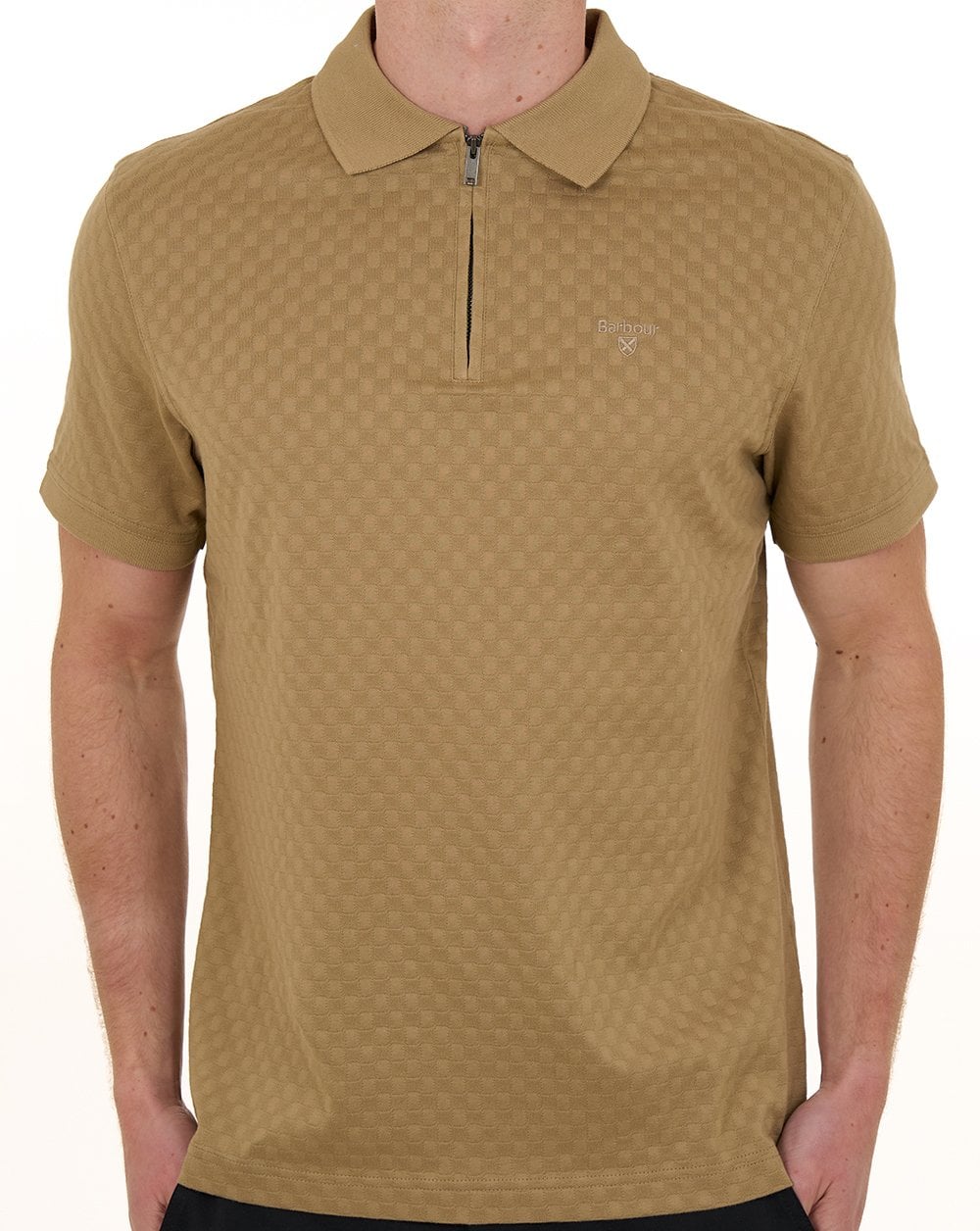 Barbour Hockham Tailored Polo Washed Stone