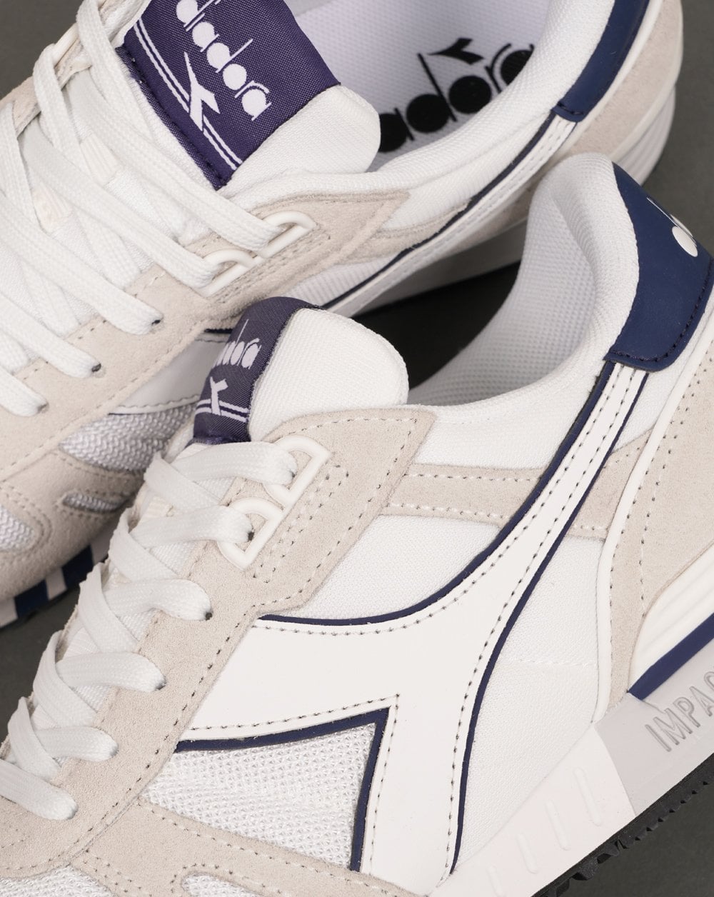 Diadora Titan Trainers White/Nautical Blue