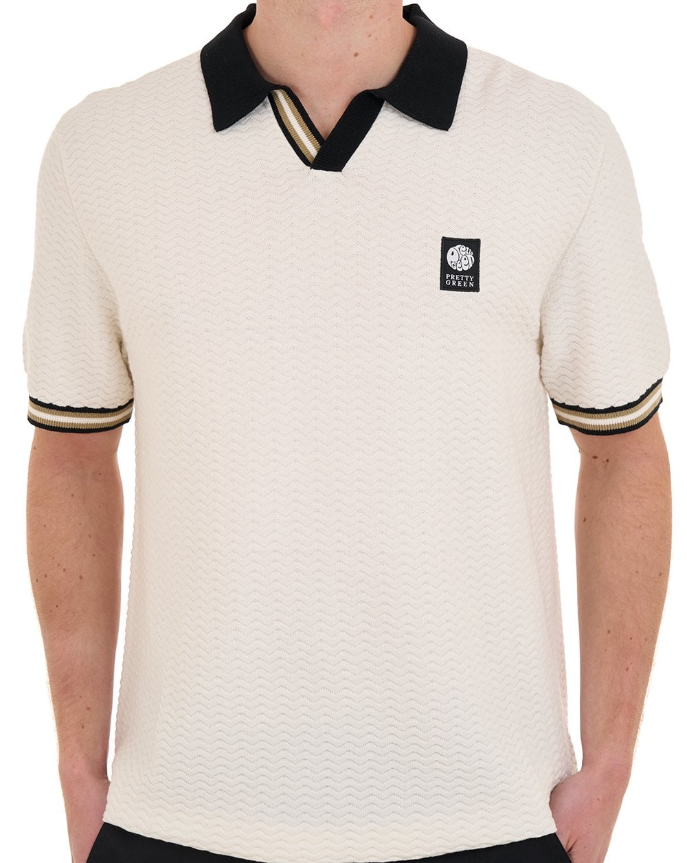 Pretty Green Stratosphere Knit Polo White