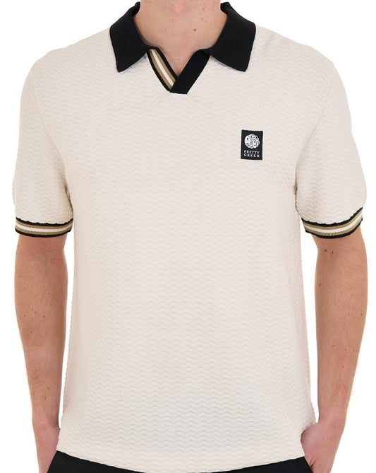 Pretty Green Stratosphere Knit Polo White
