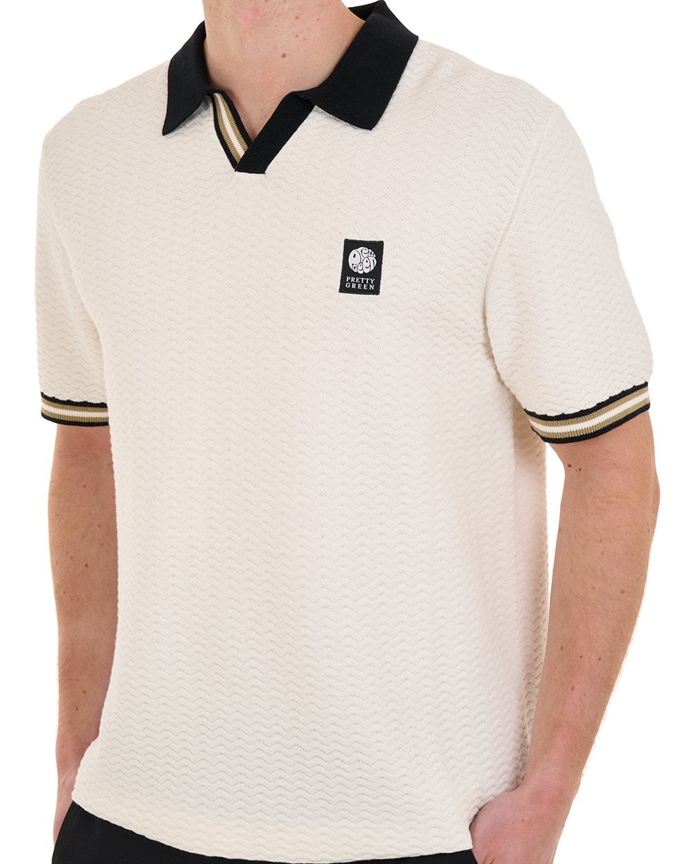 Pretty Green Stratosphere Knit Polo White