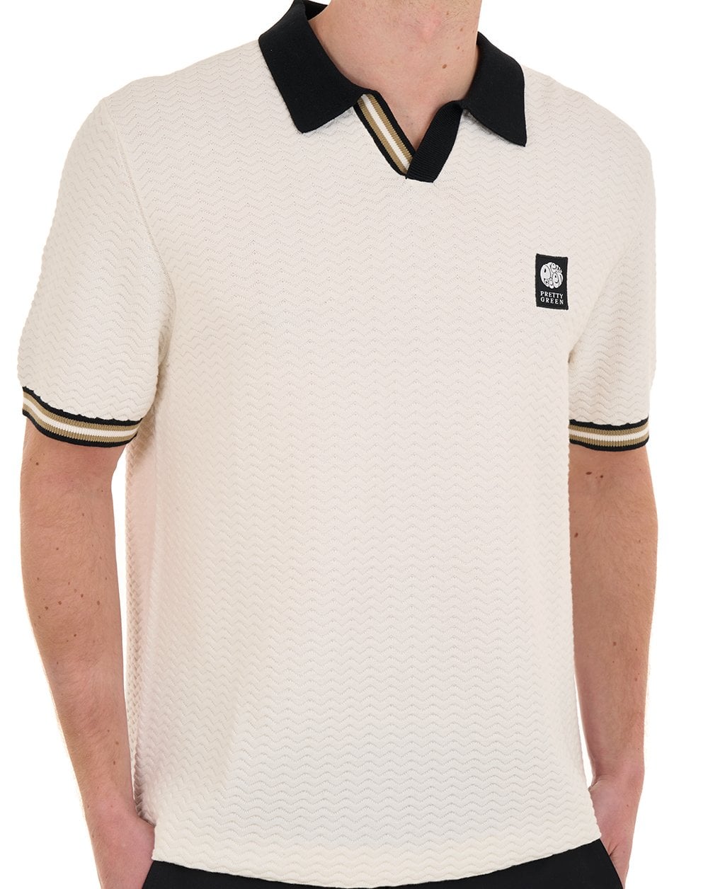 Pretty Green Stratosphere Knit Polo White