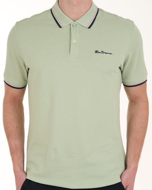 Ben Sherman Signature Pique Polo Pistachio
