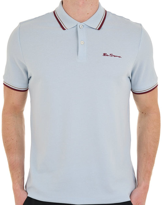 Ben Sherman Signature Pique Polo Powder Blue