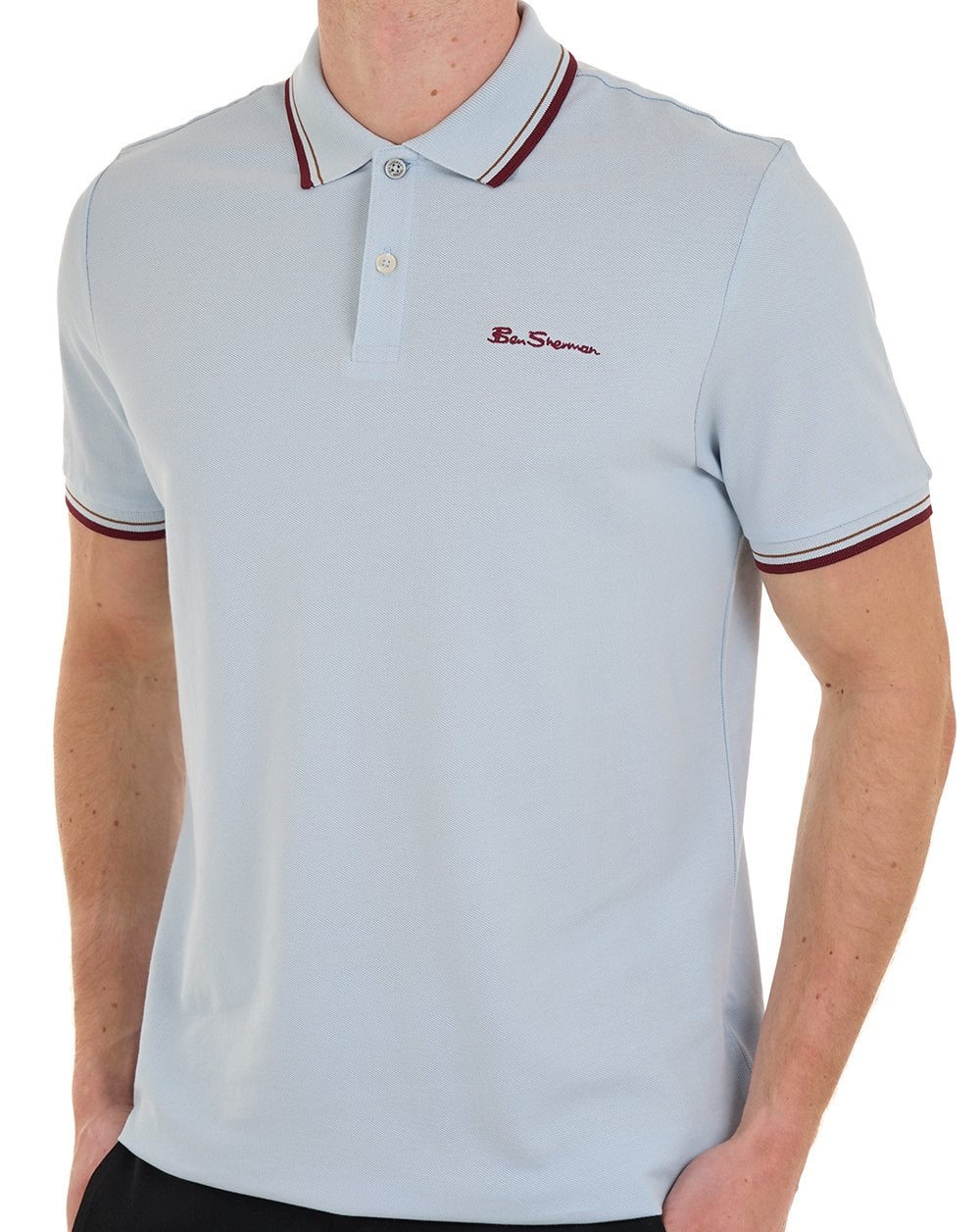 Ben Sherman Signature Pique Polo Powder Blue