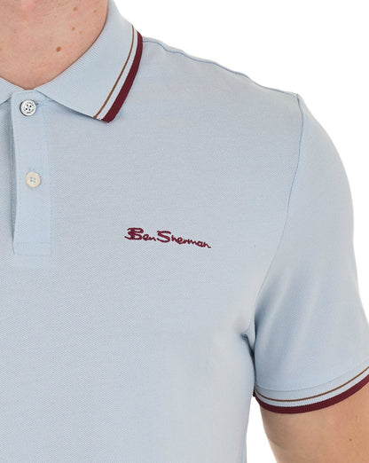 Ben Sherman Signature Pique Polo Powder Blue