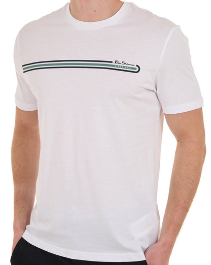 Ben Sherman Core Stripe Tee White