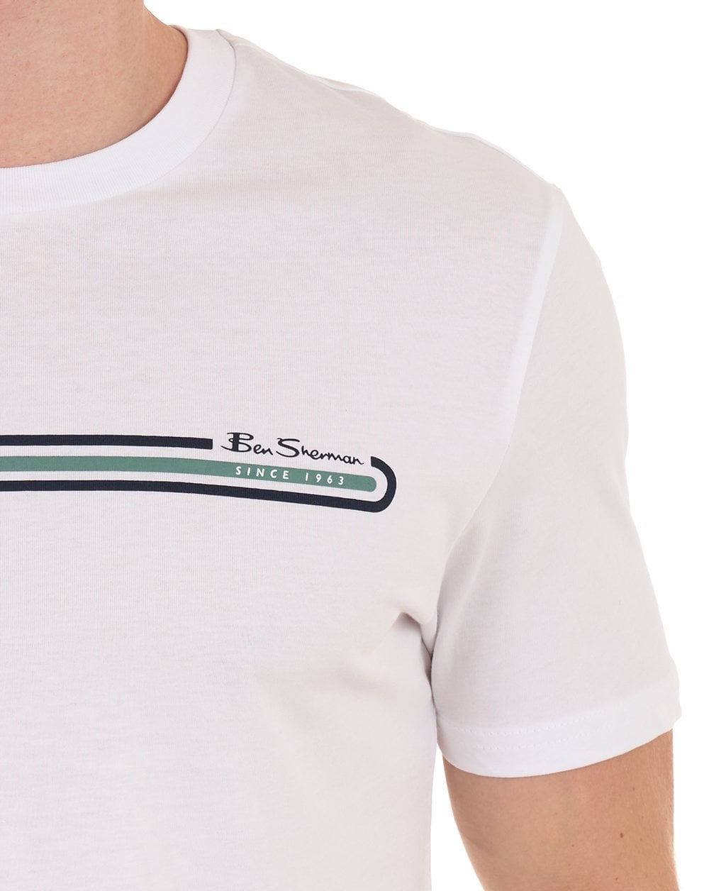 Ben Sherman Core Stripe Tee White