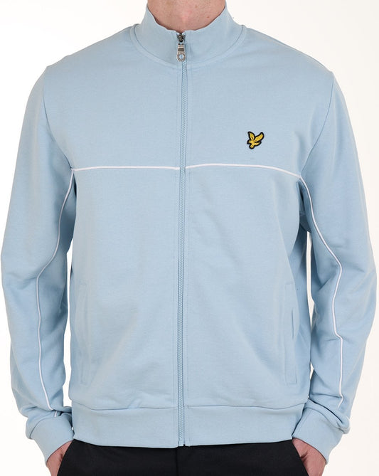 Lyle & Scott Piped Full Zip Track Top Opal Blue