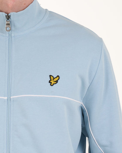 Lyle & Scott Piped Full Zip Track Top Opal Blue