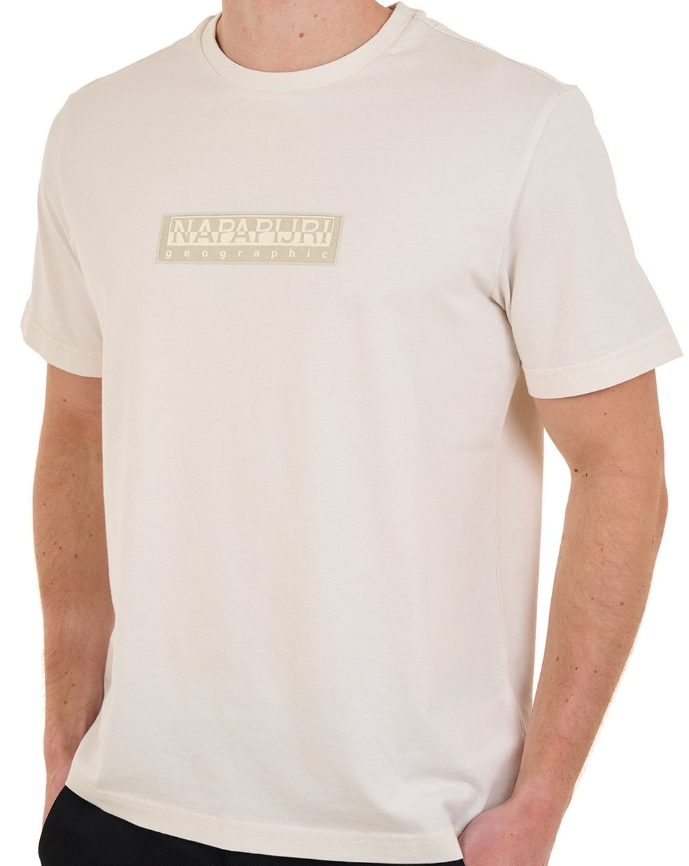 Napapijri Small Box Logo Tee White Whisper