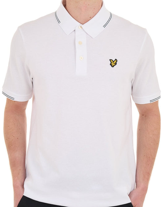 Lyle & Scott Fine Tipped Polo Shirt White