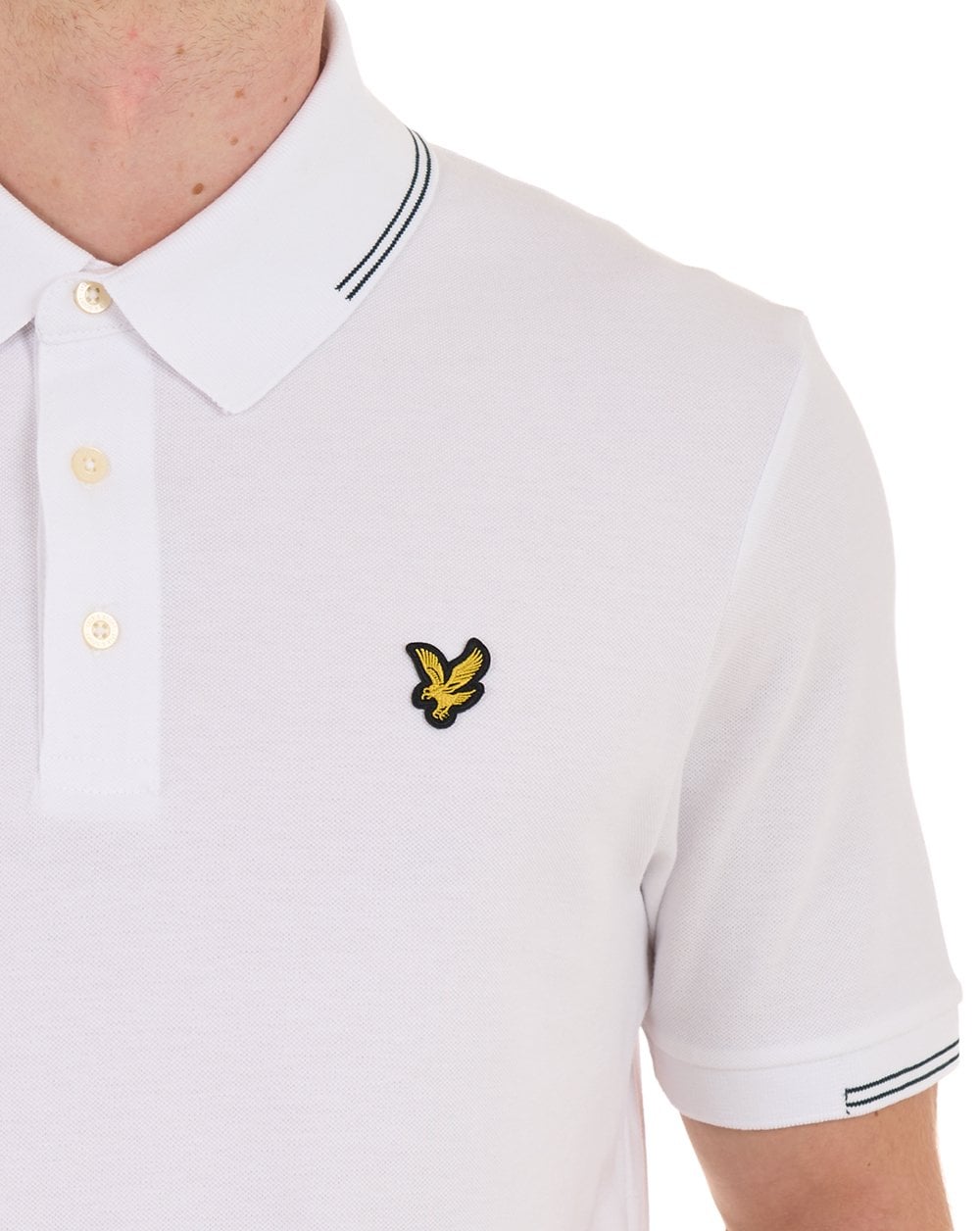 Lyle & Scott Fine Tipped Polo Shirt White