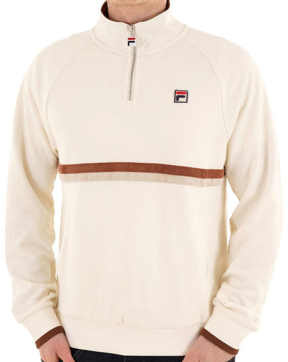 Fila Vintage Rolando 1/4 Zip Sweat Gardenia