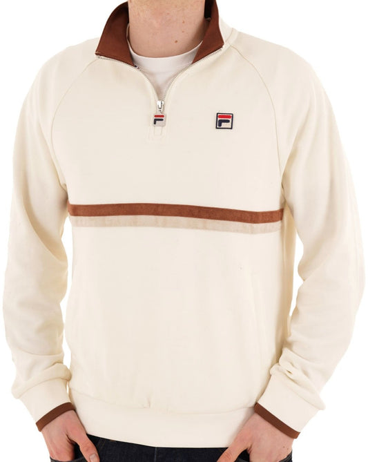 Fila Vintage Rolando 1/4 Zip Sweat Gardenia