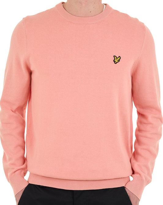 Lyle & Scott Cotton Crew Neck Jumper Pink