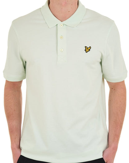 Lyle & Scott Plain Polo Shirt Blue Ice