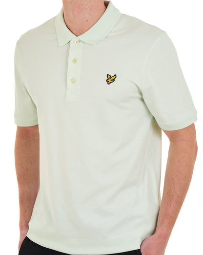 Lyle & Scott Plain Polo Shirt Blue Ice