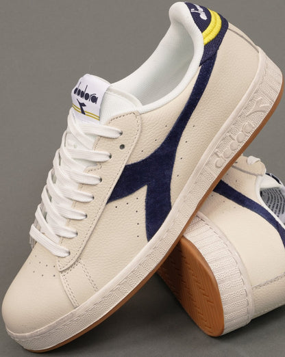 Diadora Game Low Waxed Jersey Trainers Off White / Navy