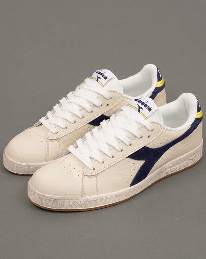 Diadora Game Low Waxed Jersey Trainers Off White / Navy