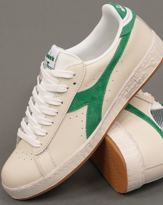 Diadora Game Low Waxed Jersey Trainers Off White / Green