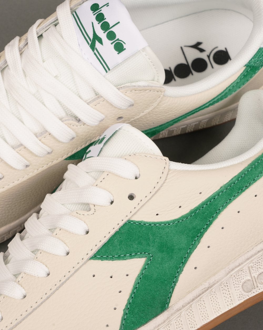 Diadora Game Low Waxed Jersey Trainers Off White / Green