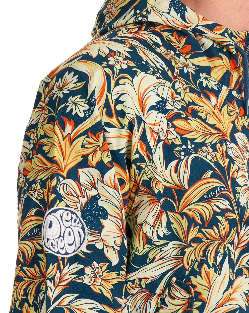 Pretty Green Bostall Printed Jacket Navy