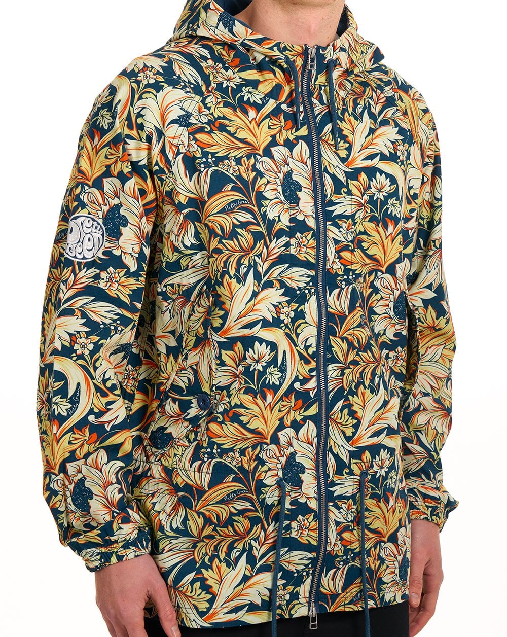 Pretty Green Bostall Printed Jacket Navy