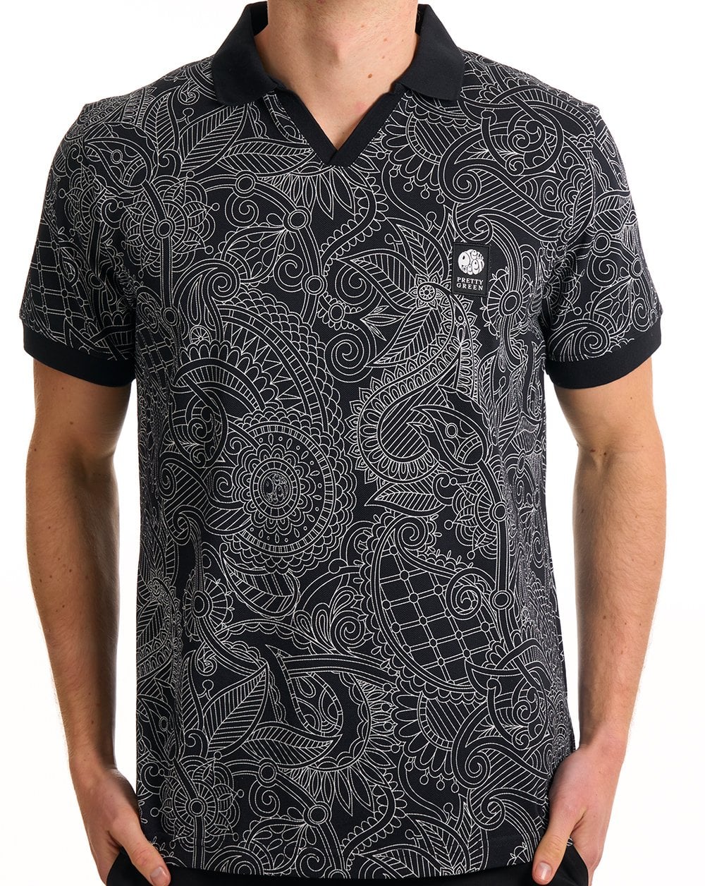 Pretty Green Resonance Linear Polo Black