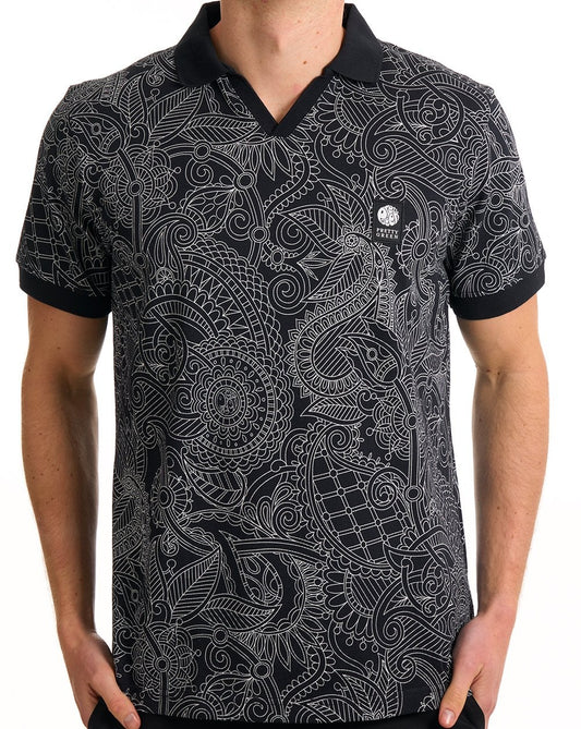 Pretty Green Resonance Linear Polo Black