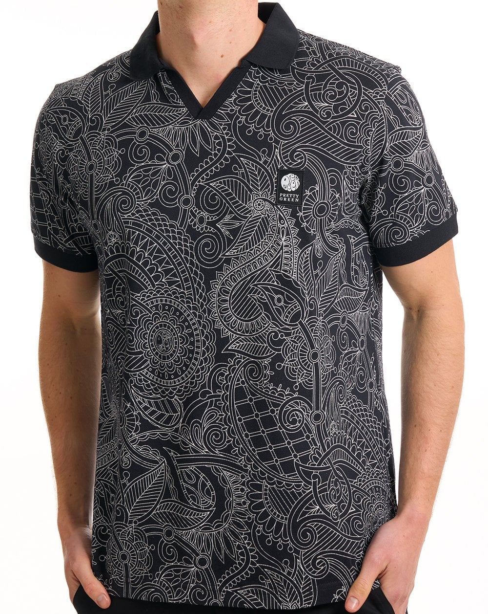 Pretty Green Resonance Linear Polo Black
