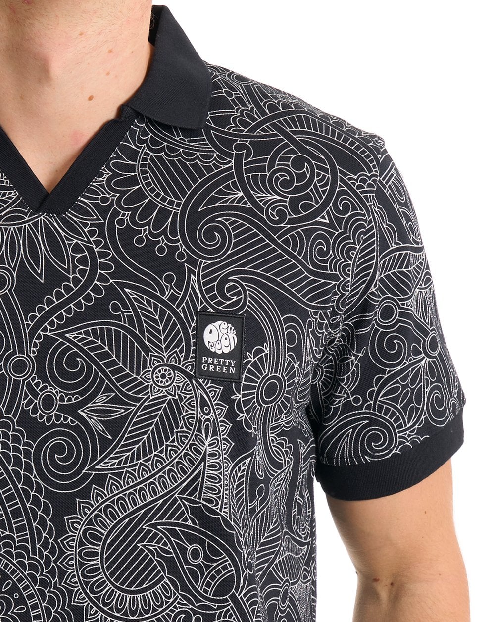 Pretty Green Resonance Linear Polo Black