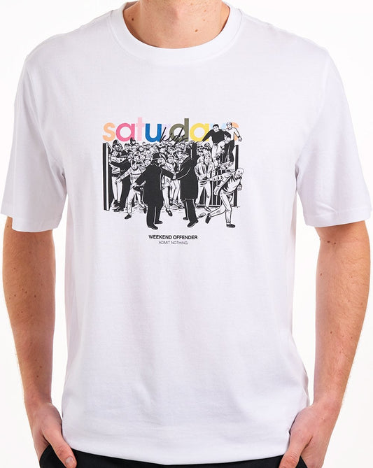 Weekend Offender Saturdays Kids Graphic Tee White