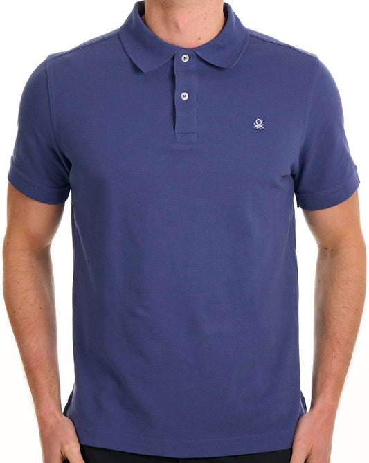 Benetton Polo Shirt Washed Navy
