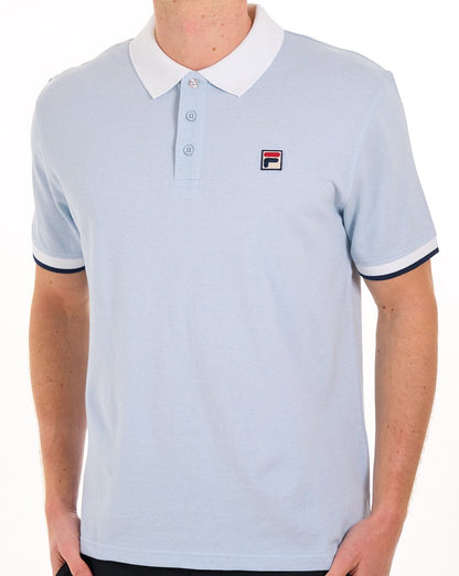 Fila Vintage Ruben Polo Shirt Sky Blue