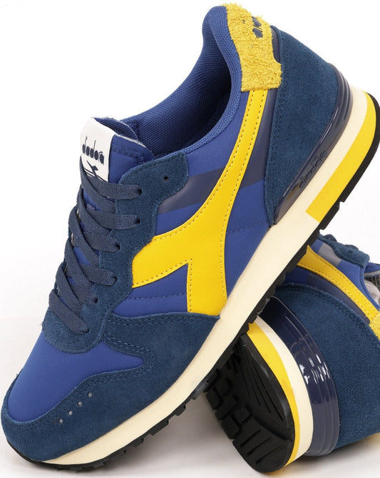 Diadora Camaro M2 Smooth Trainers Deep Blue Yellow