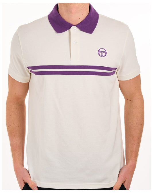 Sergio Tacchini Supermac Polo Shirt Gardenia/Purple