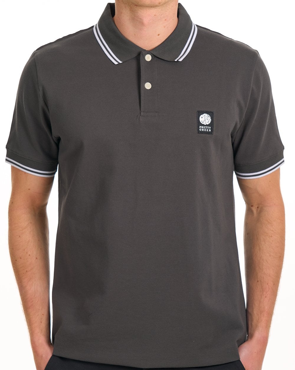 Pretty Green Rayner Polo Shirt Charcoal