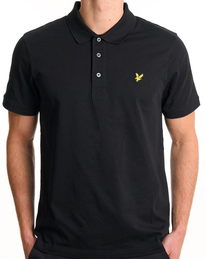 Lyle & Scott Jersey Polo Shirt Jet Black