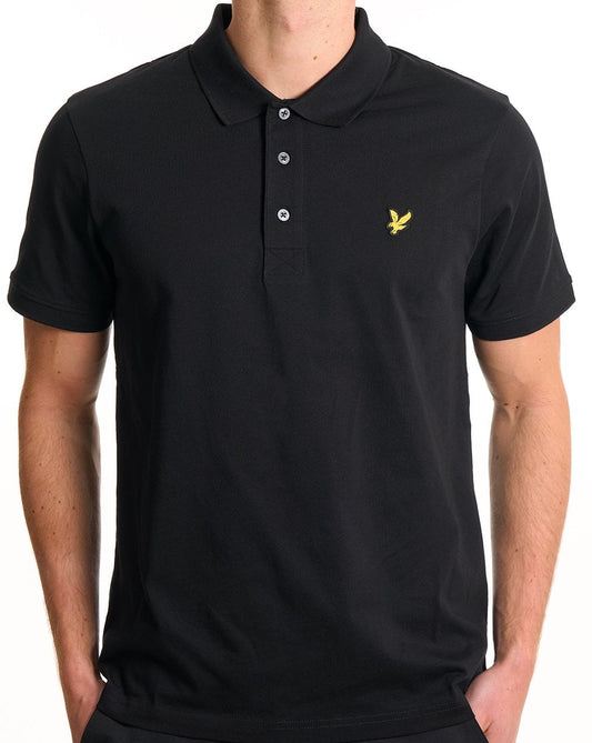 Lyle & Scott Jersey Polo Shirt Jet Black
