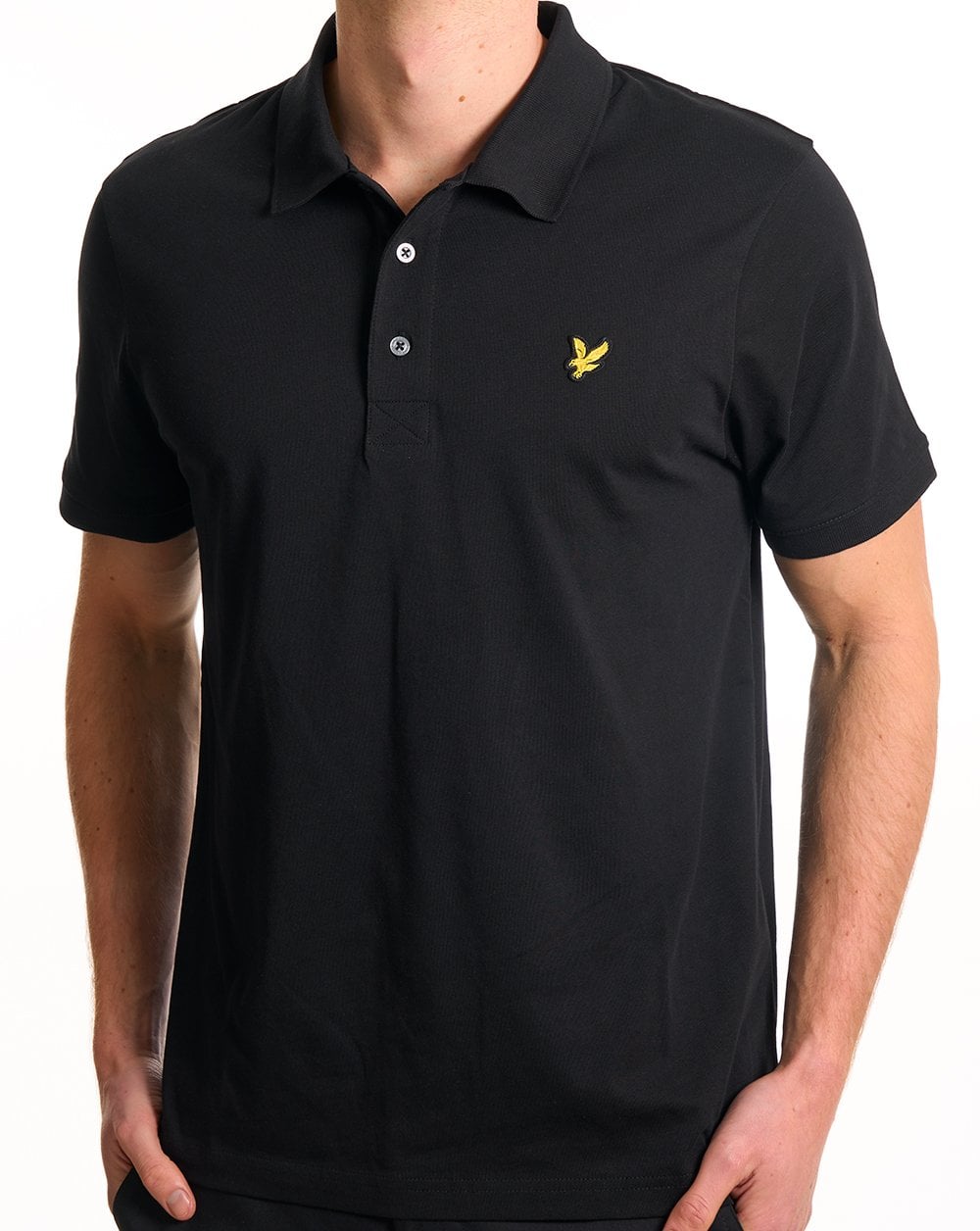 Lyle & Scott Jersey Polo Shirt Jet Black