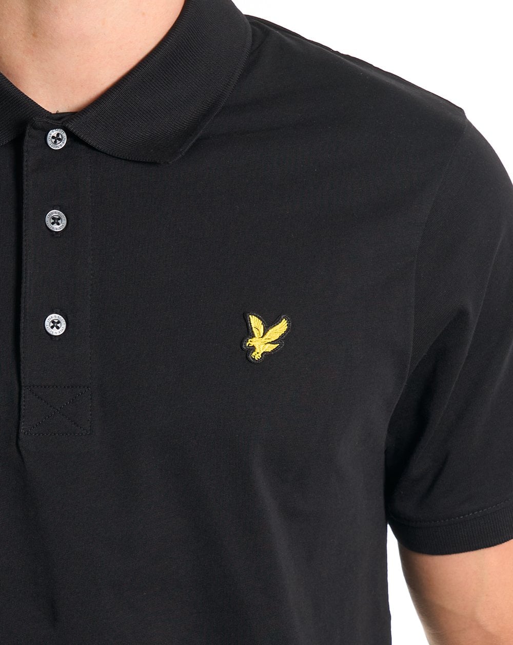 Lyle & Scott Jersey Polo Shirt Jet Black