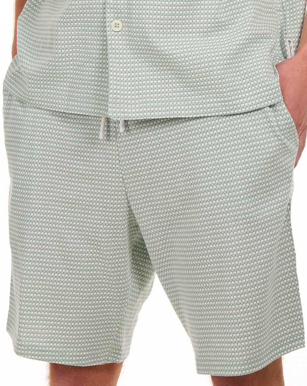 Ben Sherman Tri Colour Textured Short Mint