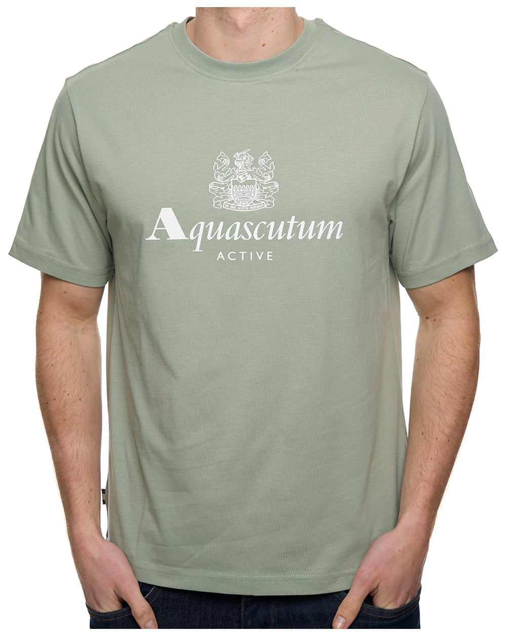 Aquascutum Big Logo T Shirt Salvia