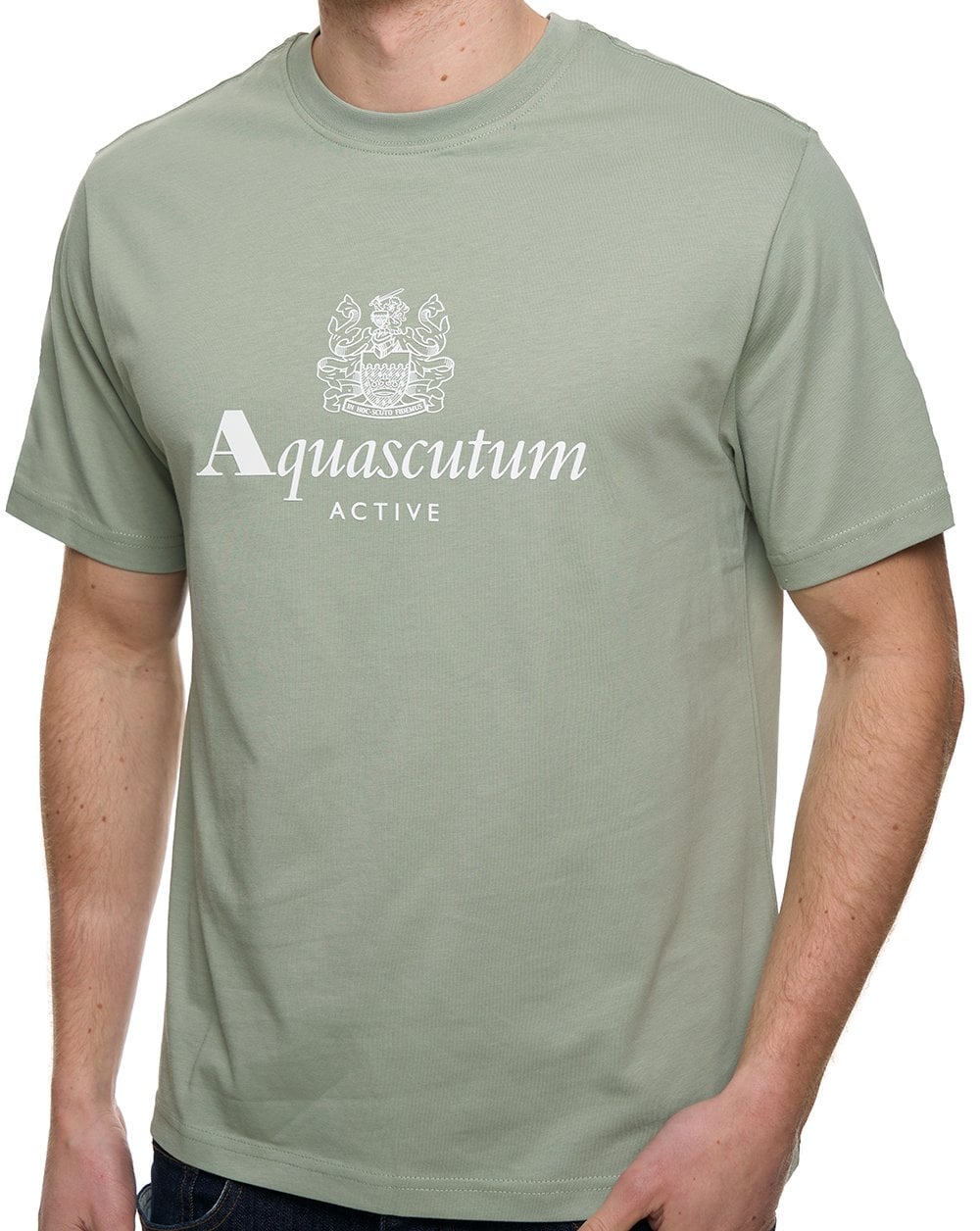 Aquascutum Big Logo T Shirt Salvia