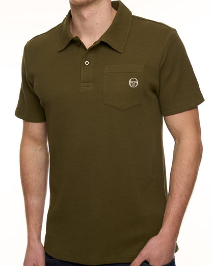 Sergio Tacchini Pitch Pocket Polo Dark Olive