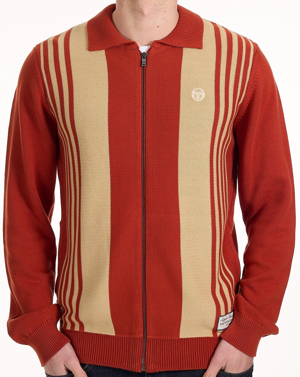 Sergio Tacchini Cipri Zip Cardigan Burnt Orange/Sand