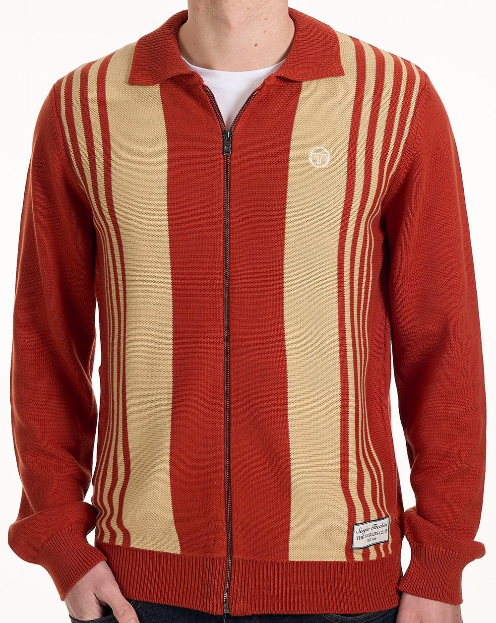 Sergio Tacchini Cipri Zip Cardigan Burnt Orange/Sand