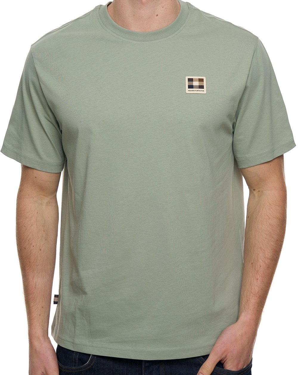 Aquascutum Badge T Shirt Salvia