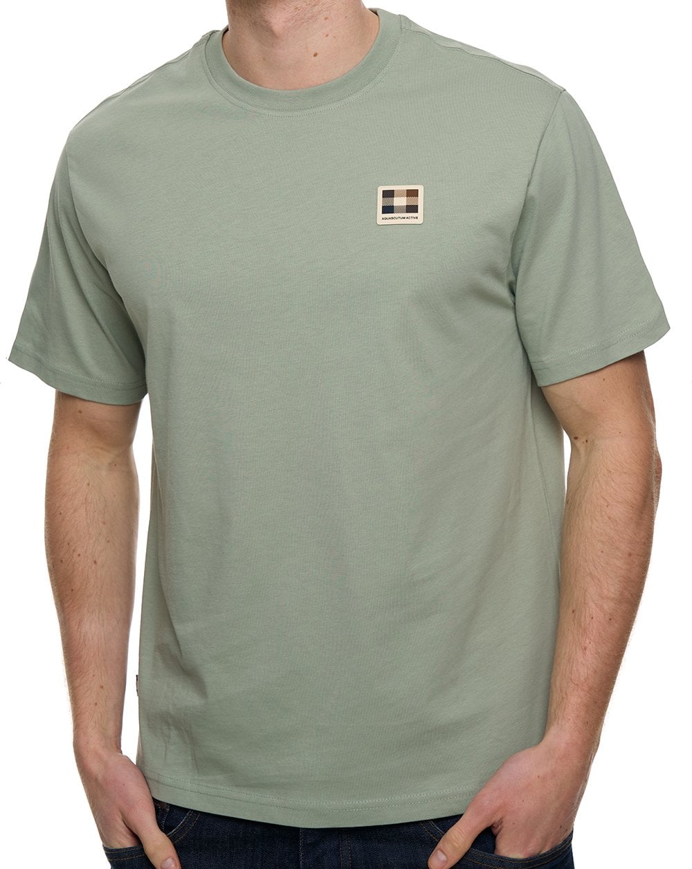 Aquascutum Badge T Shirt Salvia